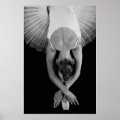 Poster Art moderne Ballerina noir et blanc (Devant)