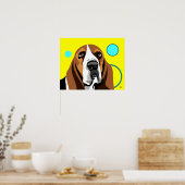 Poster Art moderne Basset Hound (Cuisine)