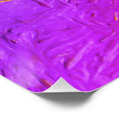 Poster Art moderne bleu rouge violet rose jaune Abstrait (Coin)