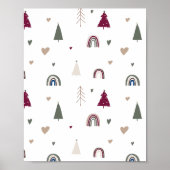 Poster Art moderne Boho Christmas Wall Art (Devant)