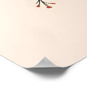 Poster Art Moderne Boho. Flores Abstraites De Corail. (Coin)