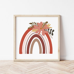 Poster Art moderne Boho Rainbow Nursery Art