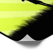 Poster Art moderne - Ciel vert et rose avec arbre (Coin)