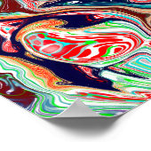 Poster Art moderne coloré Abstrait Fluid (Coin)