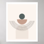 Poster Art moderne de ligne simple dans les tons de la Te (Devant)