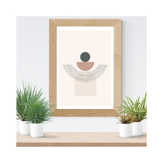 Poster Art moderne de ligne simple dans les tons de la Te