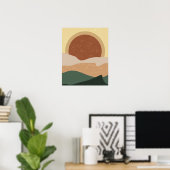 Poster Art moderne du coucher de soleil esthétique boho (Bureau à domicile)