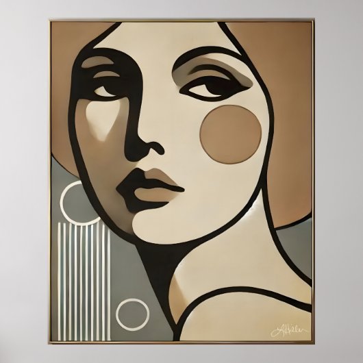 Poster Art Moderne du Milieu du Siècle Le Regard Mode du (Devant)