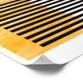 Poster Art moderne du milieu du siècle orange et noir (Coin)