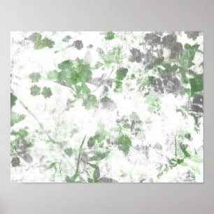 Poster Art moderne du motif de fleurs et de la texture mu