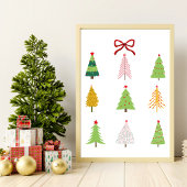 Poster Art moderne élégant Arbre de Noël Imprimer