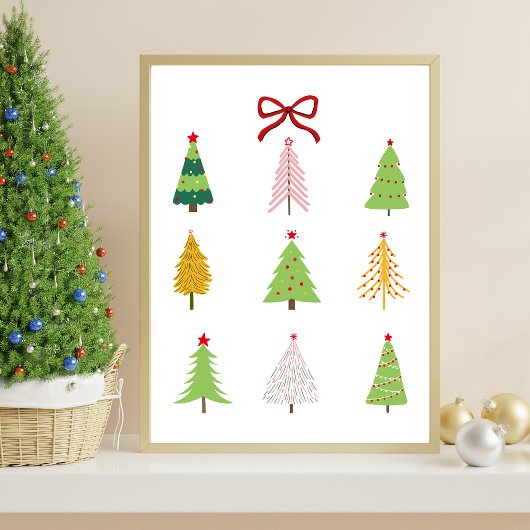 Poster Art moderne élégant Arbre de Noël Imprimer
