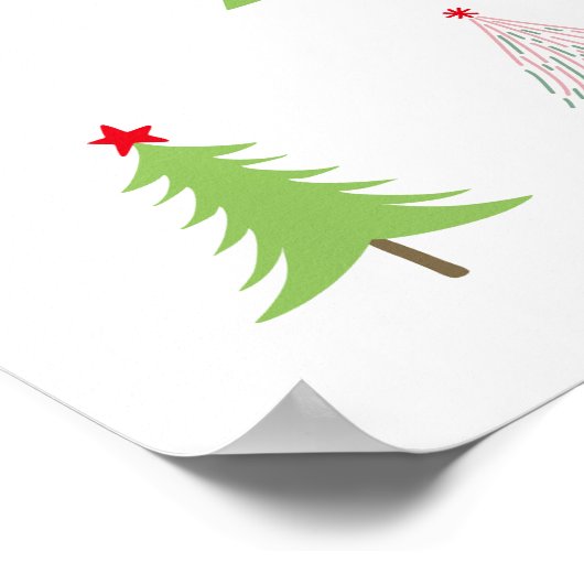 Poster Art moderne élégant Arbre de Noël Imprimer (Coin)