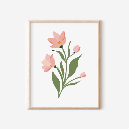 Poster Art moderne Fleur sauvage d'illustration