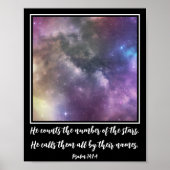 Poster Art moderne Galaxy Sky Bible Verse (Devant)