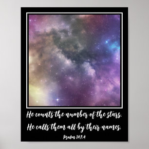 Poster Art moderne Galaxy Sky Bible Verse