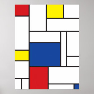 Poster Art Moderne Géométrique Minimaliste De Stijl Mondr