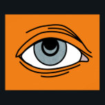 Poster Art moderne Insomniaque Oye Pop<br><div class="desc">Faites une déclaration audacieuse avec cette affiche contemporaine aux yeux fatigués, avec un design minimaliste saisissant et un arrière - plan orange vif. Parfait pour les insomniaques, les noctambules ou les amateurs de pop art moderne, cet article capture l'essence de la fatigue et de l'éveil de manière visuellement convaincante. Idéal...</div>