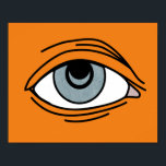 Poster Art moderne Insomniaque Oye Pop<br><div class="desc">Faites une déclaration audacieuse avec cette affiche contemporaine aux yeux fatigués, avec un design minimaliste saisissant et un arrière - plan orange vif. Parfait pour les insomniaques, les noctambules ou les amateurs de pop art moderne, cet article capture l'essence de la fatigue et de l'éveil de manière visuellement convaincante. Idéal...</div>
