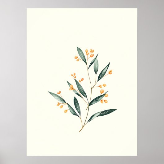 Poster Art moderne minimaliste.Branche minimaliste (Devant)