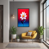 Poster Art moderne minimaliste des fleurs