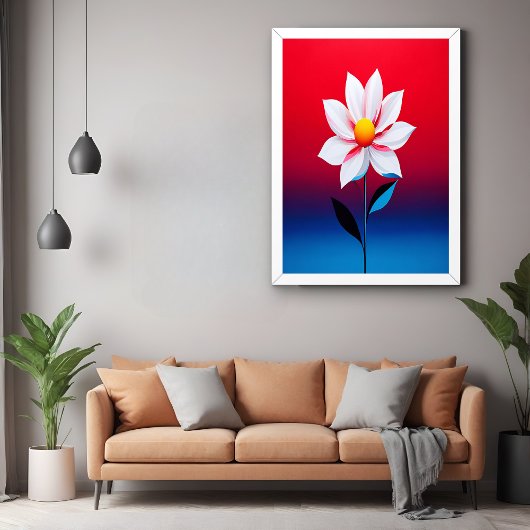 Poster Art moderne minimaliste des fleurs