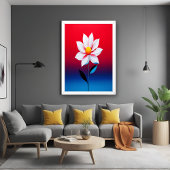 Poster Art moderne minimaliste des fleurs