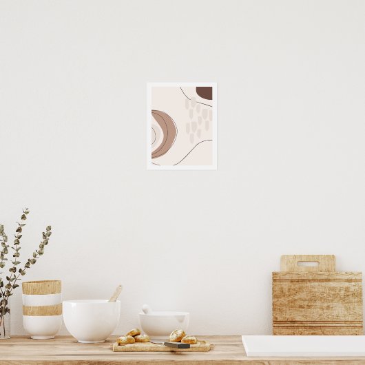 Poster Art Moderne Moderne Du Milieu Du Siècle, Tons Neut (Cuisine)