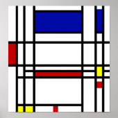 Poster Art Moderne Mondrian (Devant)