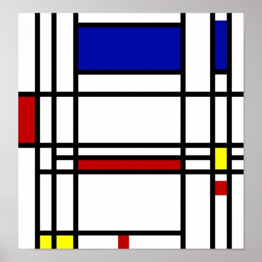 Poster Art Moderne Mondrian (Devant)