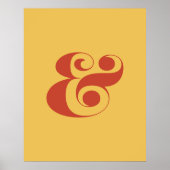 Poster Art Moderne Orange Ampersand, Palette Couleur Couc (Devant)