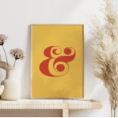 Poster Art Moderne Orange Ampersand, Palette Couleur Couc