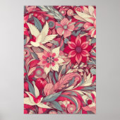 Poster Art Morris rose (Devant)