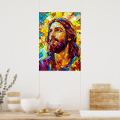 Poster Art mosaïque Jésus Christ (Cuisine)