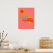 Poster Art Mot Esthétique Rétro pour Filles, Tweens, Ados (Cuisine)