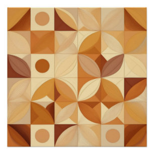 Poster Art Motif géométrique Abstrait inspiré par l'autom