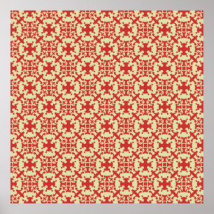 Poster Art motif vintage design abstrait, antique, arabe