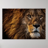 Poster Art motivationnel et inspirant du Lion Faux C (Devant)
