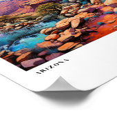 Poster Art mur de voyage Sedona Arizona art mur du désert (Coin)