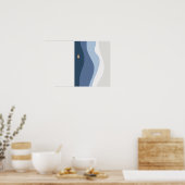 Poster Art Mur des vagues de l'océan Abstrait (Cuisine)