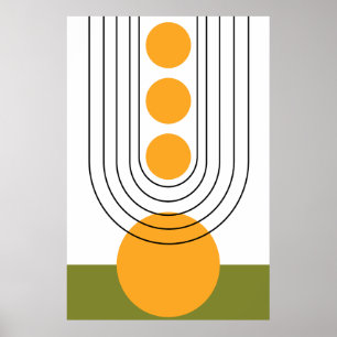 Poster Art Mur minimaliste Moderne Du Milieu Du Siècle, T