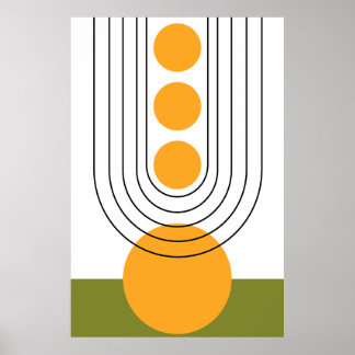Poster Art Mur minimaliste Moderne Du Milieu Du Siècle, T