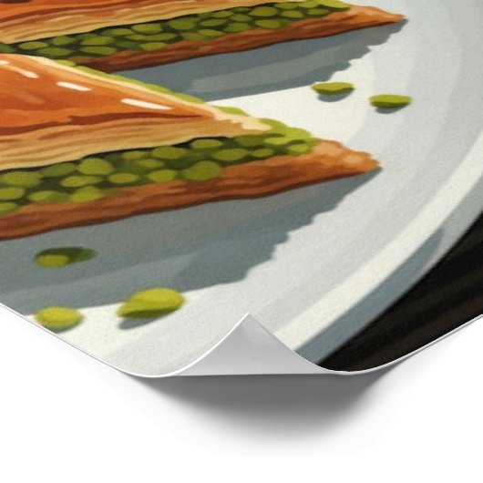 Poster Art mural. Pistachio baklava. (Coin)