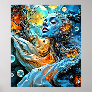 Poster Art mystérieux de la sérénité