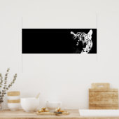 Poster Art noir et blanc Tiger Pop (Cuisine)