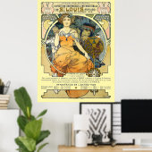 Poster Art Nouveau 1904 World's Fair St. Louis by Mucha (Bureau à domicile)