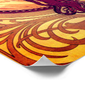 Poster Art nouveau Alphonse Mucha Donna élégante femme (Coin)