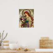 Poster Art Nouveau avec chevalet (Cuisine)
