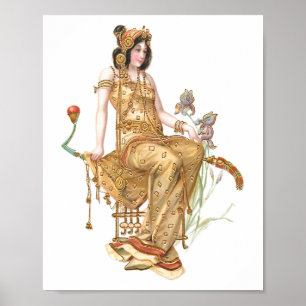 Poster Art Nouveau Beauté exotique d'Orient