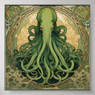 Poster Art nouveau de Cthulhu